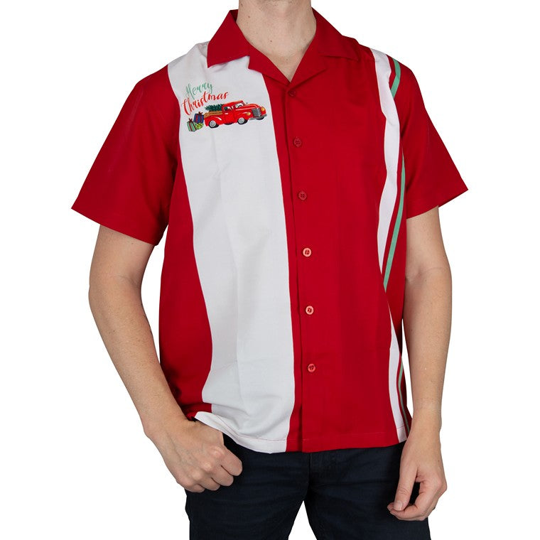 Retro Christmas Bowling Shirt, Assorted