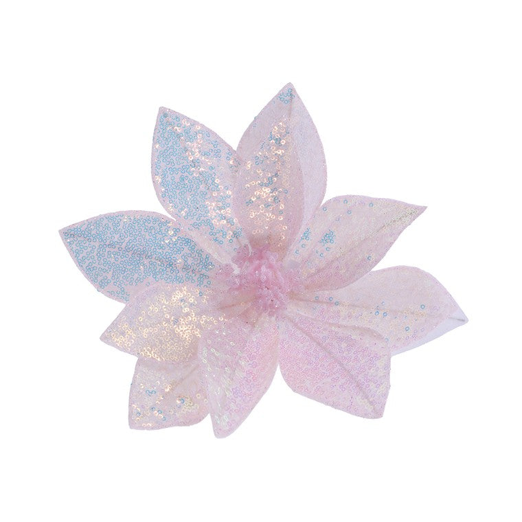 Iridescent Mermaid Poinsettia Clip, Assorted