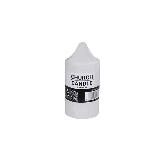 Church Candle Slim, White, Small