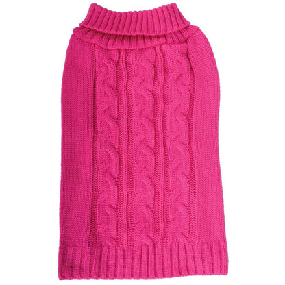 Dog Sweater Cable Girl, 60cm, 3 Asstd Colours