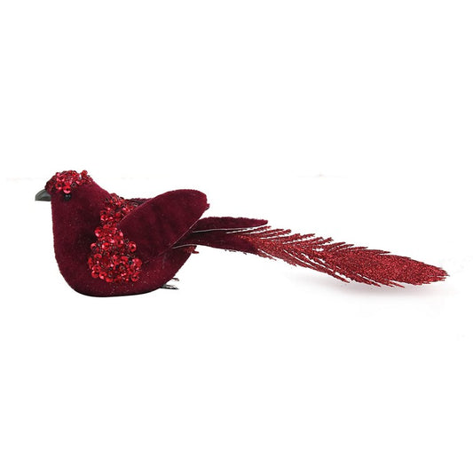 Burgundy Bird, 18cm