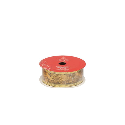 Christmas Ribbon Organza, Assorted, 2.7m