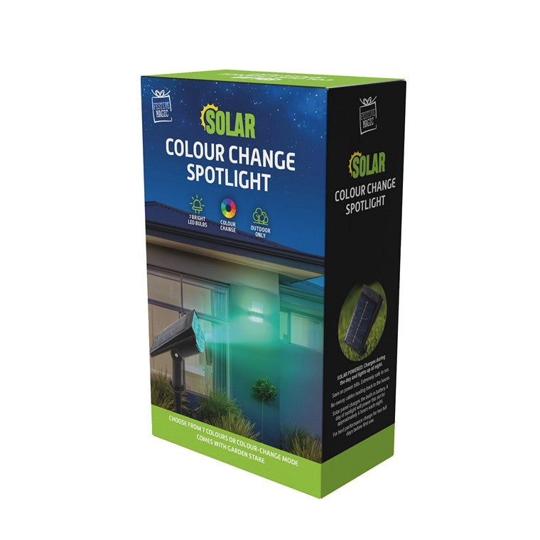 Solar LED Colour Change Spotlight