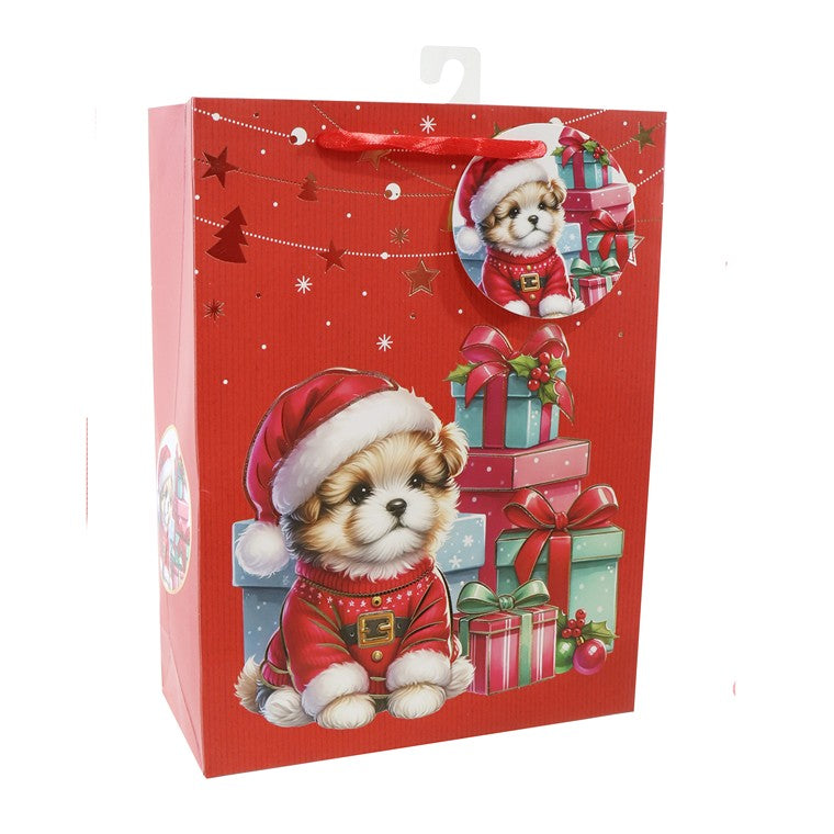 Giftbag Christmas Pets, Medium, Assorted