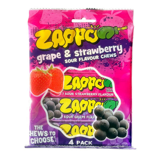 Zappo Strawberry & Grape Chews, 4pk