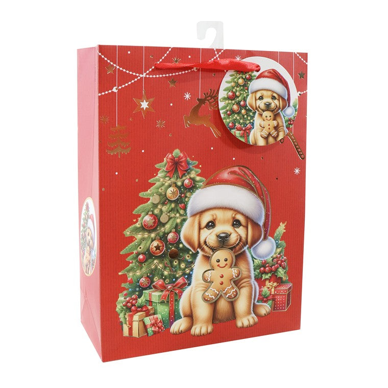 Giftbag Christmas Pets, Medium, Assorted