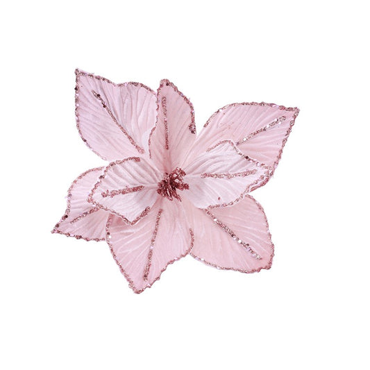 Velvet Poinsettia Stem, Assorted