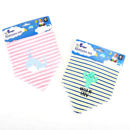 1st Steps Bandana Bib, 2 Asstd Designs