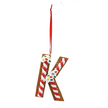 Hanging Gingerbread Alphabet Decoration, Assorted