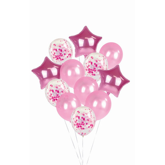 Party Balloons, Pink, 12pk