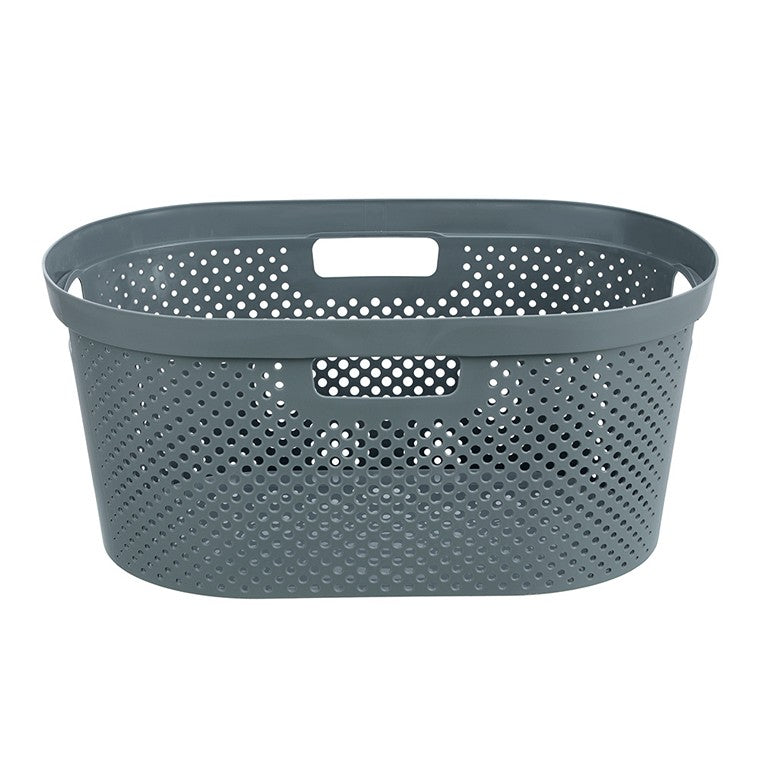 Hudson Laundry Basket, 40L, Asstd
