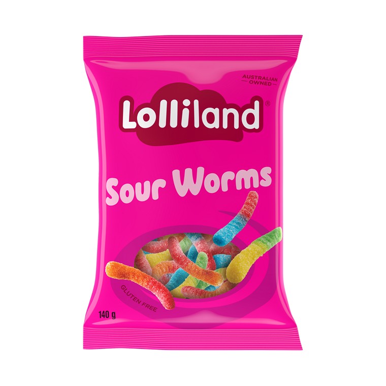 Lolliland Sour Worms, 140g
