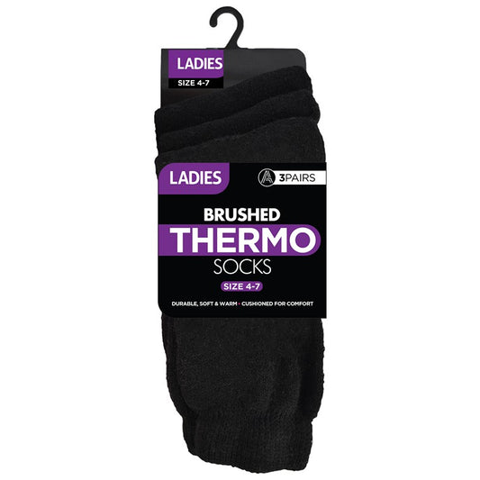 Ladies Thermal Socks, 3pk