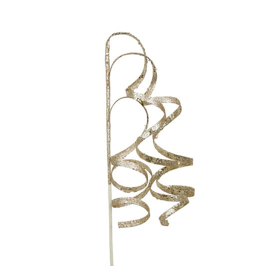 Champagne Glitter Swirl Stem, 80cm