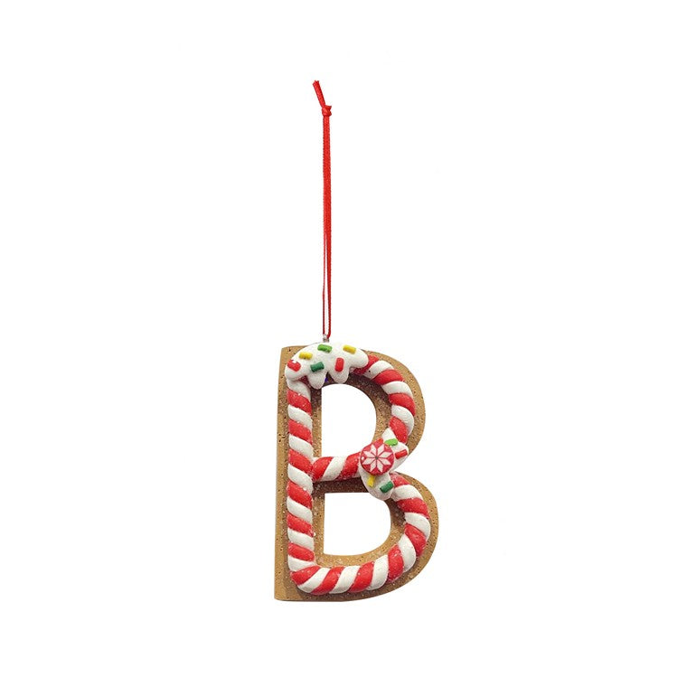 Hanging Gingerbread Alphabet Decoration, Assorted