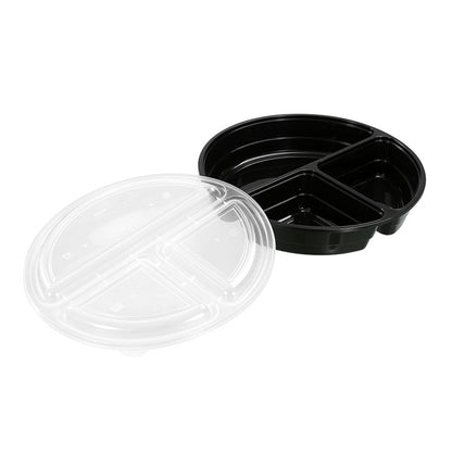 L&L 3 Section Food Container 1000ml, 8pk