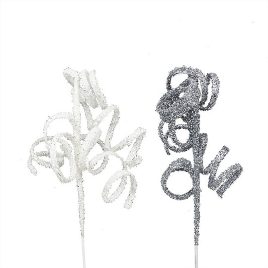 Glitter Swirl Stem, Assorted, 80cm