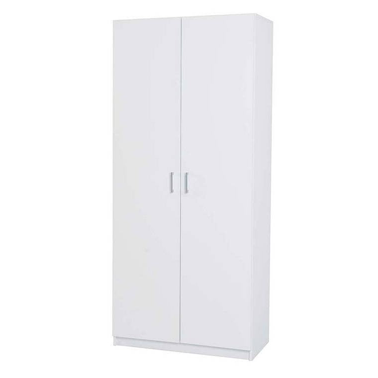 My Home Broom Cupboard 2 Door, White