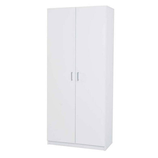 My Home Broom Cupboard 2 Door, White