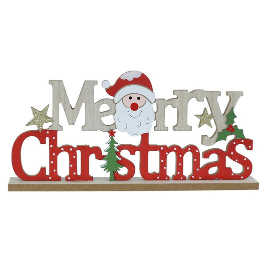 Santa Christmas Table Sign, 30cm
