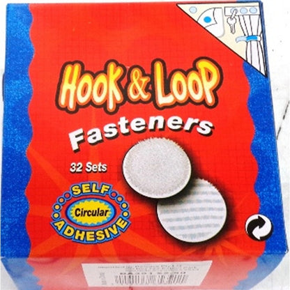 Hook & Loop Self Adhesive Dots, 32pk, White