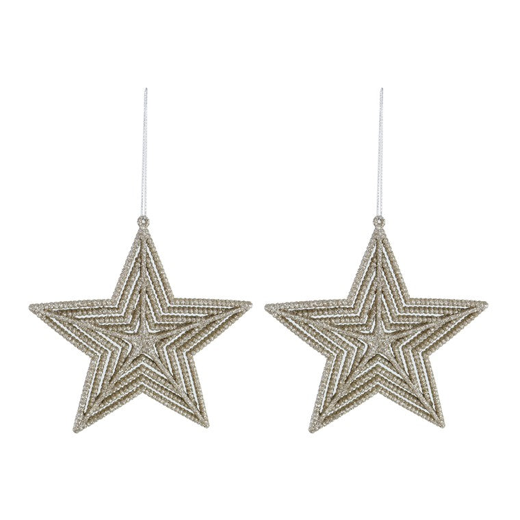 Hanging Glitter Deco, Assorted, 2pk