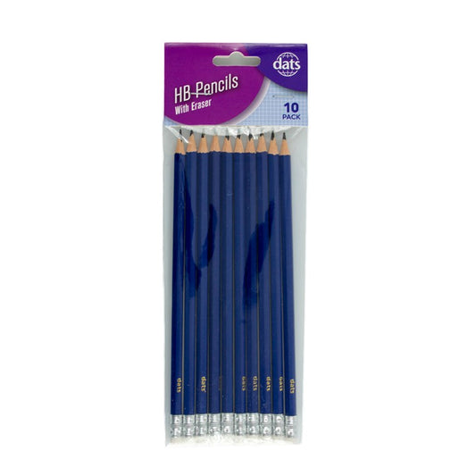 HB Pencils w/ Eraser, 10pk