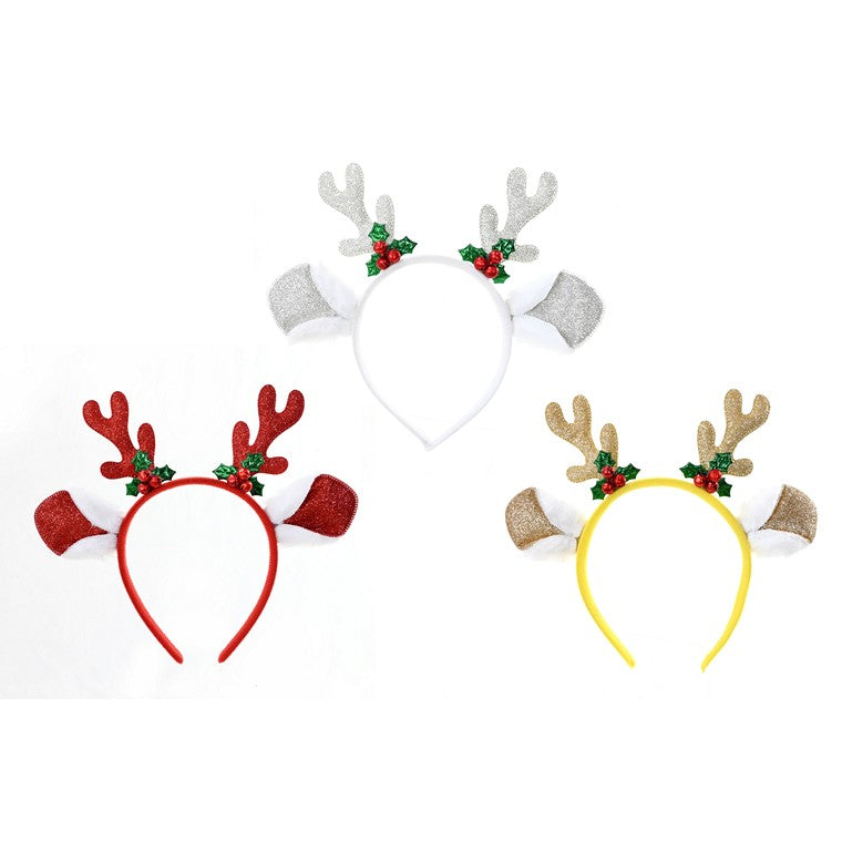 Headband Holly Bells, Assorted