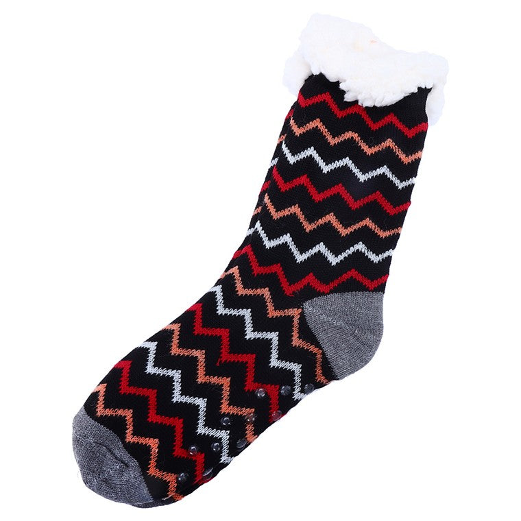 Heat Insulate Bed Sock, Zig Zag, Asstd