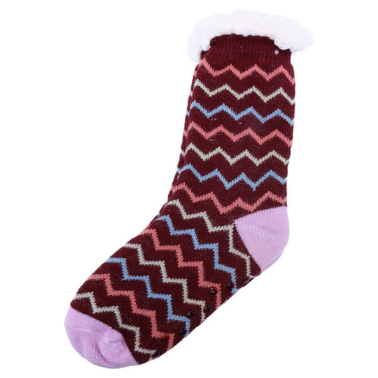 Heat Insulate Bed Sock, Zig Zag, Asstd