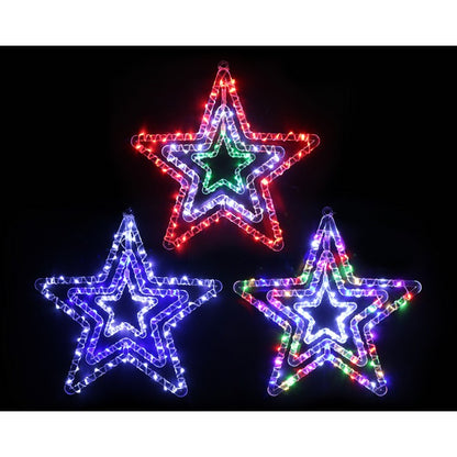 Flashing 3-in-1 Star, 34cm, Assorted
