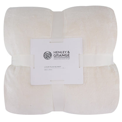 H&G Luxury Plush Blanket, 3 Asstd Colours