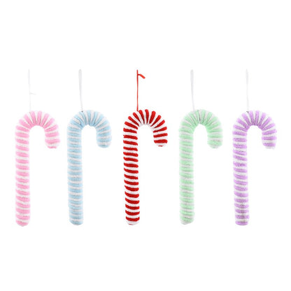Hanging Plush Candycane, 23cm, Assorted