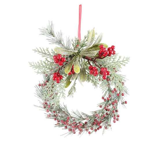 Mini Icy Berry Wreath, 20cm, Assorted