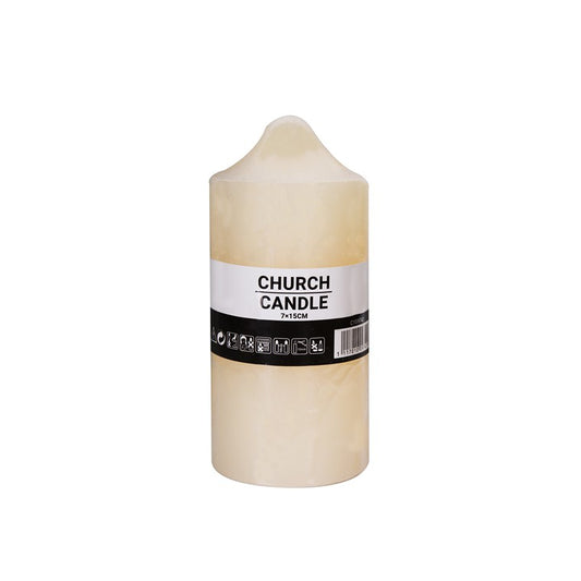 Church Candle, Cream, Large