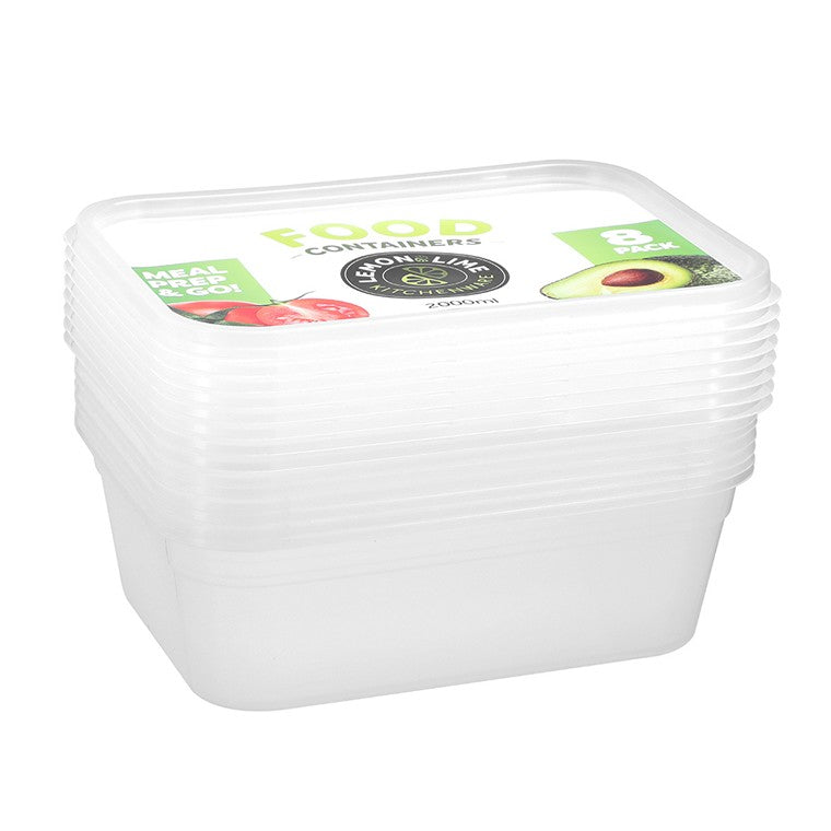 L&L Food Container, 2L, 8pk