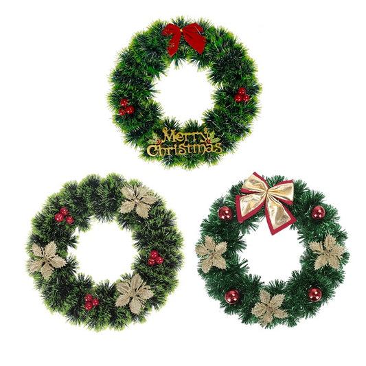 Wreath w/ Motif, 28cm, Assorted