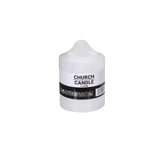Church Candle, White, Medium
