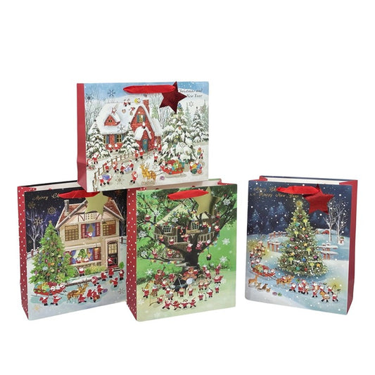 Christmas Festival Santa Giftbag, Asstd, Large