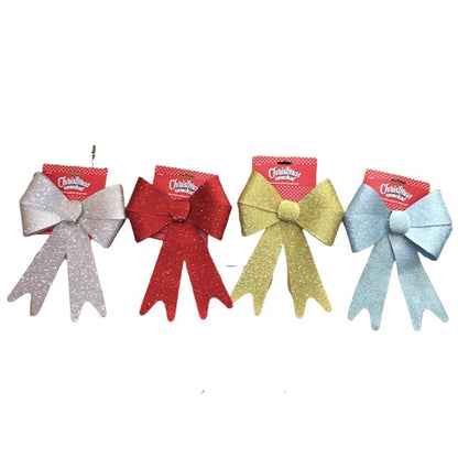 Christmas Bow Glitter, Large, 1pk