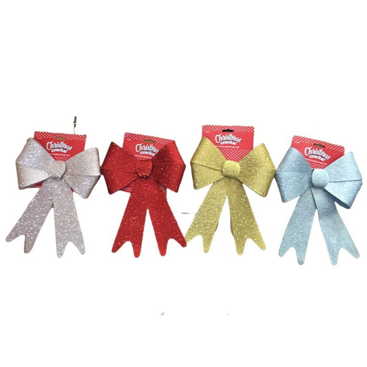 Christmas Bow Glitter, Large, 1pk
