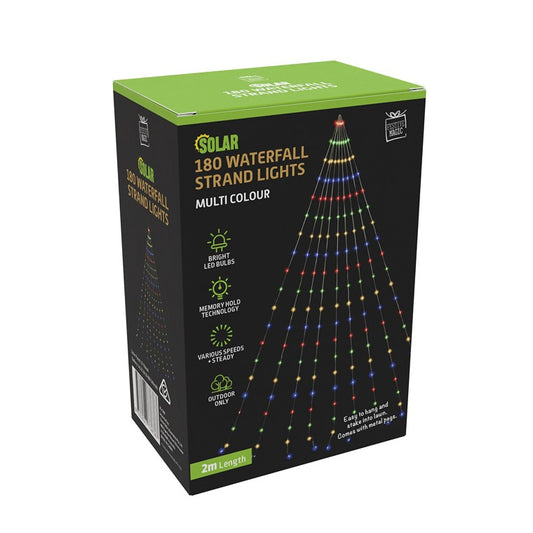 Solar Waterfall Light, Assorted, 2m