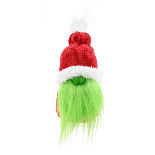 Mean Green Gnome w/ Knit Hat, 20cm