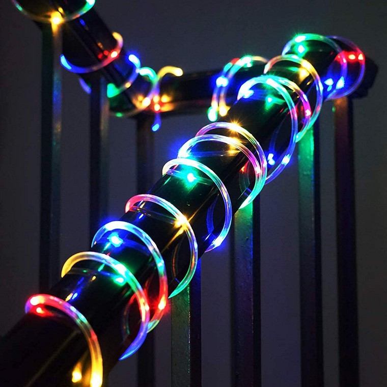 Christmas  Solar Multi Colour LED Rope Light, 10m