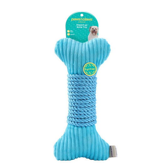 Roped-Up Plush Bone, Aqua
