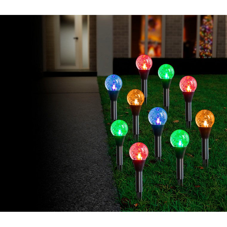 Solar LED Bubble Ball Lights, 20pk, Multi