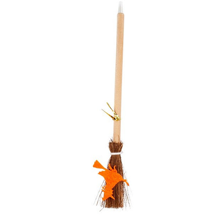 Novelty Witches Broom Pen, Asstd