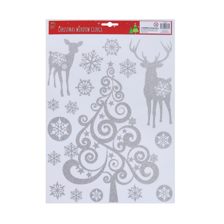 Christmas Window Clings, Assorted