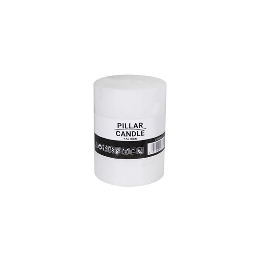 Pillar Candle, White, Medium