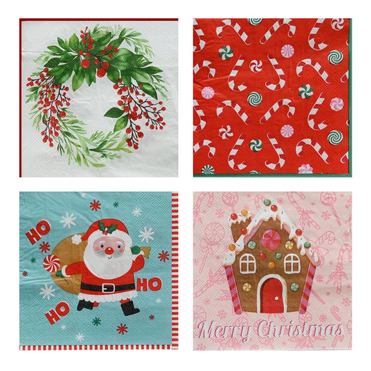 Christmas Paper Napkins, 20pk